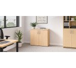 Armoire basse portes battantes H 73 x L 80 cm Essens