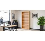 Etagère bibliothèque haute de bureau - blocs tiroirs et portes battantes en option