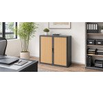 Armoire à rideaux démontable Officeo 104 x 110 corps anthracite