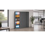 Armoire métallique Grand Volume - Jumbo portes coulissantes grande profondeur H 200 x P 45 cm