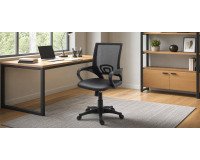 Sedia spring nero effetto pelle