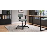 Chaise de bureau SIELLO tissu - dossier bas - sans accoudoirs - mécanisme haut/bas - pieds noir