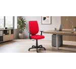 Chaise de bureau Webstar 2 - dossier haut accoudoirs fixes - mécanisme Contact permanent - pieds noirs