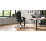 Topstar SY Support office chair, black, chrome base