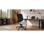Bürostuhl Ergonomic MAXPRO, Stoff und Netz, mit 2D-Armlehnen, synchronem Mechanismus, schwarzen Füßen
