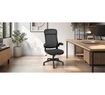 Office chair Opti524 with black mesh backrest and black fabric seat