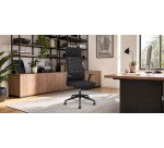 Office chair Pro536 - black fabric with fixed armrests