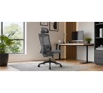 Fauteuil de bureau, dossier en mesh, noir