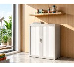 Armoire à rideaux démontables Economique 100 x 90 cm corps gris clair