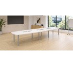 Table de réunion modulable piètement métal Belem