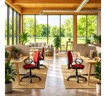 Silla de oficina Twisty con reposabrazos