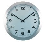 Orologio da parete extra-large diametro 60 cm cornice argento