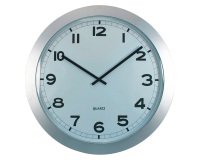 Orologio da parete extra-large diametro 60 cm cornice argento