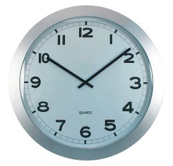 Orologio da parete extra-large diametro 60 cm cornice argento