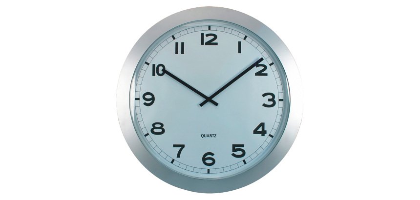 Orologio da parete extra-large diametro 60 cm cornice argento