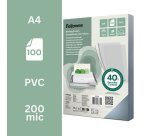 Couverture de reliure PVC Fellowes A4 20/100 transparent - Paquet de 100