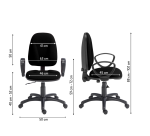 Silla de oficina Twisty ignífugo con reposabrazos