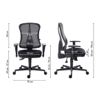 Chaise de bureau Head Point - Synchrone - avec accoudoirs réglables 2D