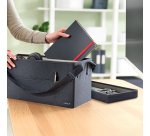 Kompakte Aufbewahrungstasche - Mit Deckel - für PC 16" - Grauer Stoff - Hot Desking - Leitz
