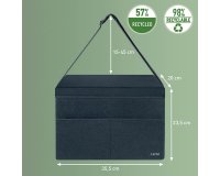 Sac de rangement compact - Avec couvercle - pour pc 14" - Tissu gris - Hot desking -  Leitz