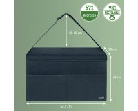 Sac de rangement compact - Avec couvercle - pour pc 16" - Tissu gris - Hot desking -  Leitz
