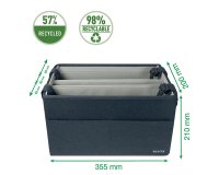 Sac de rangement compact - Tissu gris - Hot desking -  Leitz