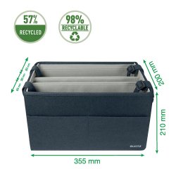 Compact storage bag - Grey fabric - Hot desking - Leitz