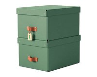 Boîte de rangement carton 17 Litres Leitz Puro H 20 x L 37 x P 27 cm - Lot de 2