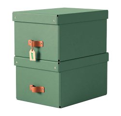 Boîte de rangement carton 17 Litres Leitz Puro H 20 x L 37 x P 27 cm - Lot de 2