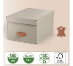Boîte de rangement carton 17 Litres Leitz Puro H 20 x L 37 x P 27 cm - Lot de 2