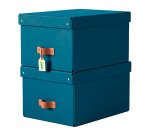 Boîte de rangement carton 17 Litres Leitz Puro H 20 x L 37 x P 27 cm - Lot de 2