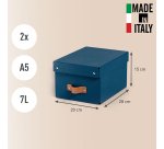 Boîte de rangement carton 7 Litres Leitz Puro H 15 x L 28 x P 20 cm - Lot de 2