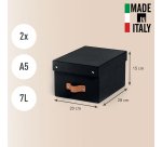 Boîte de rangement carton 7 Litres Leitz Puro H 15 x L 28 x P 20 cm - Lot de 2