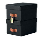 Boîte de rangement carton 7 Litres Leitz Puro H 15 x L 28 x P 20 cm - Lot de 2
