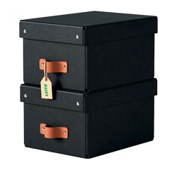 Boîte de rangement carton 7 Litres Leitz Puro H 15 x L 28 x P 20 cm - Lot de 2