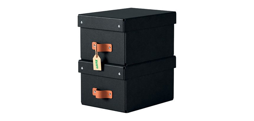 Boîte de rangement carton 7 Litres Leitz Puro H 15 x L 28 x P 20 cm - Lot de 2