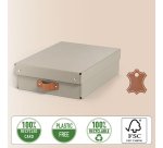 Boîte de rangement carton 8 Litres Leitz Puro H 10 x L 37 x P 27 cm - Lot de 2
