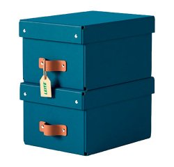 Boîte de rangement carton 7 Litres Leitz Puro H 15 x L 28 x P 20 cm - Lot de 2