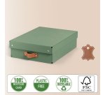 Boîte de rangement carton 8 Litres Leitz Puro H 10 x L 37 x P 27 cm - Lot de 2