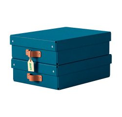 Boîte de rangement carton 8 Litres Leitz Puro H 10 x L 37 x P 27 cm - Lot de 2
