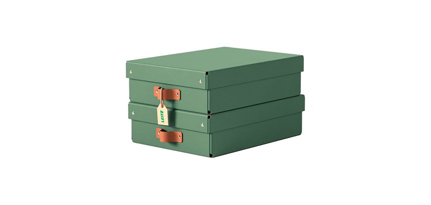 Boîte de rangement carton 8 Litres Leitz Puro H 10 x L 37 x P 27 cm - Lot de 2