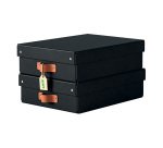 Boîte de rangement carton 8 Litres Leitz Puro H 10 x L 37 x P 27 cm - Lot de 2