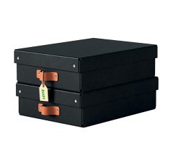 Boîte de rangement carton 8 Litres Leitz Puro H 10 x L 37 x P 27 cm - Lot de 2