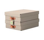 Boîte de rangement carton 8 Litres Leitz Puro H 10 x L 37 x P 27 cm - Lot de 2