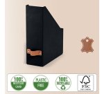 Range-revues avec poignée cuir Leitz Puro dos 10 cm - Lot de 2