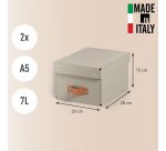 Boîte de rangement carton 7 Litres Leitz Puro H 15 x L 28 x P 20 cm - Lot de 2