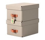 Boîte de rangement carton 7 Litres Leitz Puro H 15 x L 28 x P 20 cm - Lot de 2