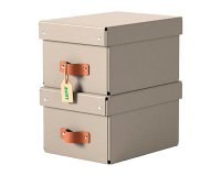 Boîte de rangement carton 7 Litres Leitz Puro H 15 x L 28 x P 20 cm - Lot de 2