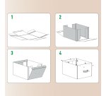 Boîte de rangement carton 7 Litres Leitz Puro H 15 x L 28 x P 20 cm - Lot de 2