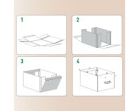 Boîte de rangement carton 17 Litres Leitz Puro H 20 x L 37 x P 27 cm - Lot de 2